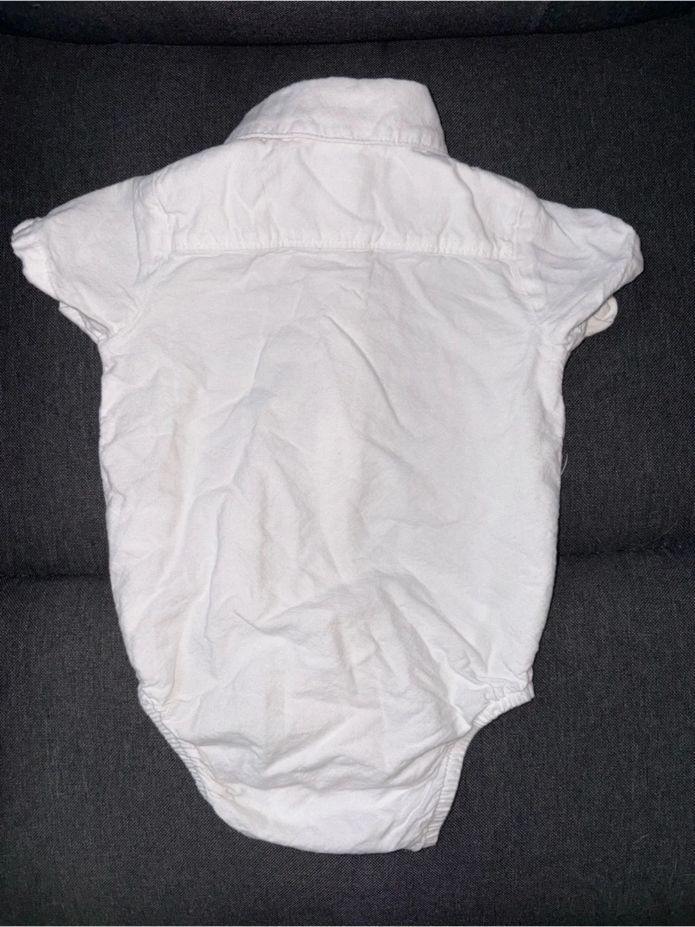 Carter's White Button-Front Baby One-Piece
